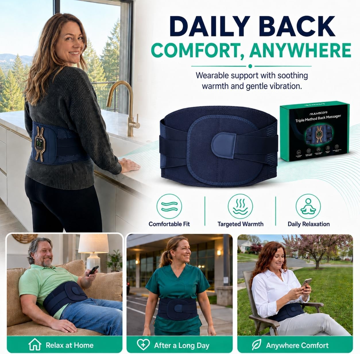 RejuvaCare Triple Method Back Massager
